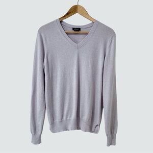 Pure Amic Light Blue V-Neck Long Sleeve Cashmere Pullover Sweater L ($300)